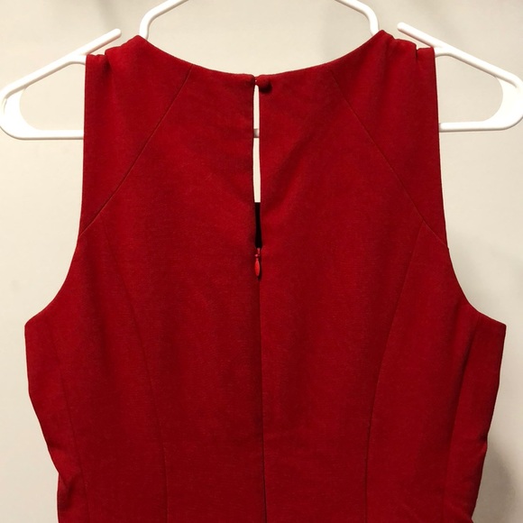 LOFT Red Pleated Dress - Picture 5 of 6